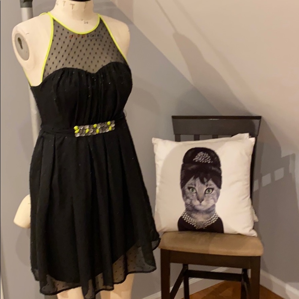 Princess by Vera Wang Black and neon dress